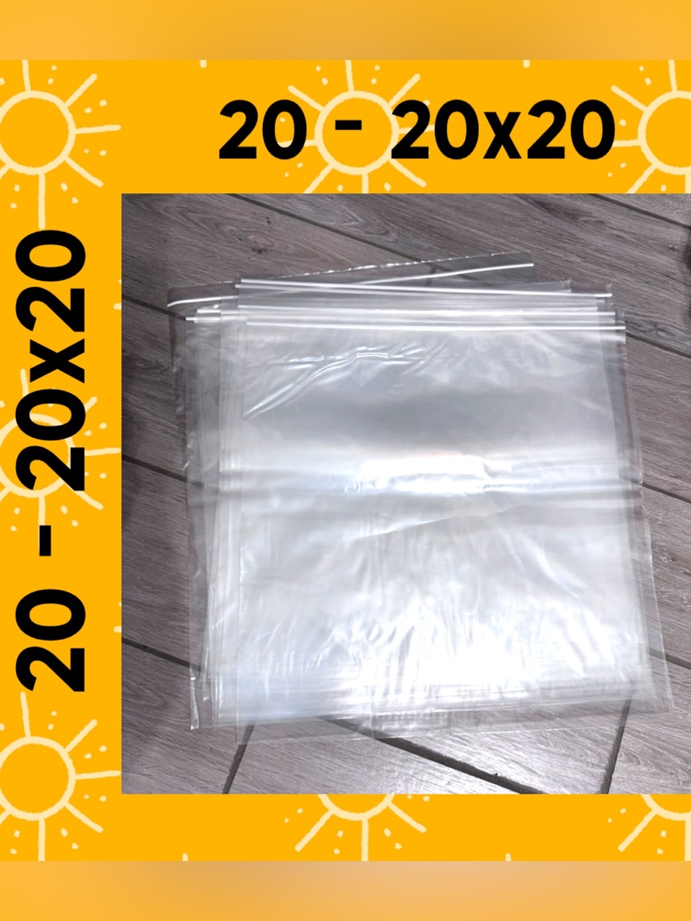 ✨Airtight ✨Clear 20x20 Plastic Zip Bags - Resealable Poly Bags